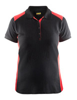 Enhance your wardrobe with the BLAKLADER 3390 Women's Black / Red Profile Polo Shirt.