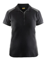 Enhance your wardrobe with the BLAKLADER 3390 Women's Black / Dark Grey Profile Polo Shirt.