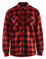 Designed for professional carpenters, the BLAKLADER Shirts in Red / Black pair premium Cotton fabric with integrated Long Sleeves, earning them a spot among the best carpenter shirts available.