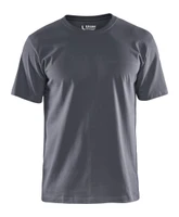 The Blaklader t-shirt in Grey is a stylish choice for work and leisure, featuring Round Neck and Classic Fit for added appeal.