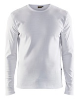 BLAKLADER T-Shirt  3314  with  for BLAKLADER T-Shirt  | 3314 Mens White Long Sleeve T-Shirt in Cotton that have Long Sleeve  available in Australia and New Zealand