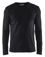 BLAKLADER Cotton Black  T-Shirt  for Carpenters that have Long Sleeve  available in Australia and New Zealand