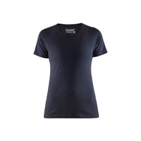 BLAKLADER 3334 Short Sleeve T-Shirt Dark Navy Blue (Women) in Lightweight Cotton Single Jersey