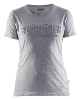BLAKLADER T-Shirt  3431  with  for BLAKLADER T-Shirt  | 3431 Womens Grey Melange 3D Logo T-Shirt with Cotton that have  available in Australia and New Zealand