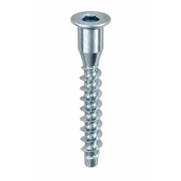 RAMPA KOK Corner Connector Screw Screw-in 5mm 50mm Steel Silver Zinc