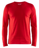 BLAKLADER Cotton Red  T-Shirt  for Carpenters that have Long Sleeve  available in Australia and New Zealand