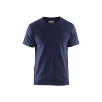 BLAKLADER 3533 Short Sleeve T-Shirt Navy Blue (Men) in Cotton Elastane