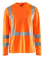 BLAKLADER T-Shirt  3383 with  for BLAKLADER T-Shirt  | 3383 High Vis Orange UV Protection Long Sleeve T-Shirt with Reflective Tape Polyester that have UV Protection  available in Australia and New Zealand