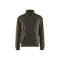 BLAKLADER 3362 Fleece Sweater Dark Olive Green / Black (Men) in Polyester Pique Fleece