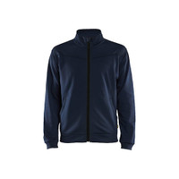 BLAKLADER 3362 Fleece Sweater Dark Navy / Black (Men) in Polyester Pique Fleece – product display image; Holster Pockets false, Features Soft, brushed inner; Kangaroo pocket