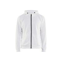 BLAKLADER 3363 Painters Fleece Sweater White / Dark Grey (Men) in Polyester Pique Fleece