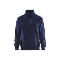 BLAKLADER 3365 Craftsman Sweater Navy Blue (Men) in Brushed PolyCotton Terry
