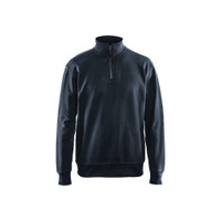 BLAKLADER 3369 Sweater Dark Navy Blue (Men) in Cotton French Terry 320 gsm – product display image; 0 wide, Holster Pockets false, Features 100% cotton