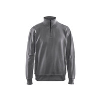 BLAKLADER 3369 Sweater Grey (Men) in Cotton French Terry 320 gsm – product display image; Holster Pockets false, Features 100% cotton