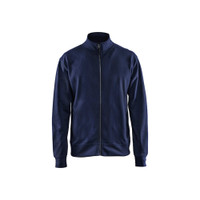BLAKLADER 3371 Craftsman Sweater Navy Blue (Men) in Cotton French Terry 320 gsm – product display image; Holster Pockets false, Features 100% cotton