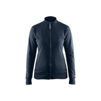BLAKLADER 3372 Craftsman Sweater Dark Navy Blue (Women) in Cotton French Terry 320 gsm – product display image; Holster Pockets false, Features 100% cotton
