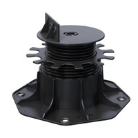 HECO adjustable feet for levelling uneven surfaces. Made of durable polypropylene, they compensate for slopes up to 8% and support loads up to 831kg.