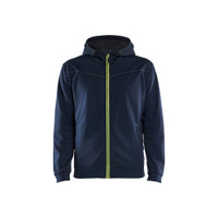 BLAKLADER 3363 High Vis Fleece Sweater Dark Navy Blue / Hi-Vis Yellow (Men) in Polyester Pique Fleece