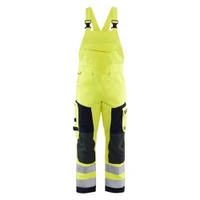 BLAKLADER 2608 Multinorm Bib Overall Hi-Vis Yellow / Navy Blue (Men) in Flame Resistant PolyCotton Twill with Kneepad Pockets