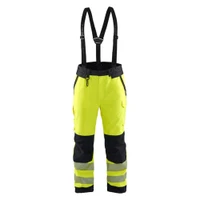 BLAKLADER 1875 High Vis Bib Overall Hi-Vis Yellow / Black (Men) in Waterproof Laminated Polyester Oxford with Holster Pockets and Kneepad Pockets