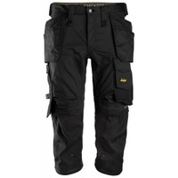 SNICKERS 6142 Allround Work Black Pirates Shorts with Tool holder and ID card attachment