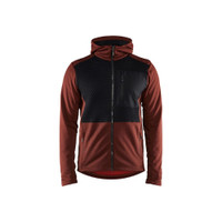 BLAKLADER 3540 Craftsman Fleece Sweater Burned Red / Black (Men) in Polyester Fleece