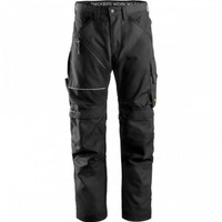 SNICKERS 6303 Black RuffWork Canvas Trousers have a Modern fit  and are suitable for tough conditions in Australia, Melbourne, Sydney