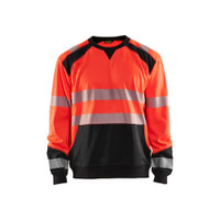 BLAKLADER 3541 High Vis Sweater Hi-Vis Red / Black (Men) in Polyester Jersey