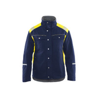 BLAKLADER 4915 High Vis Jacket Navy Blue / Hi-Vis Yellow (Men) in Heavyweight Cotton Twill