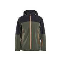 BLAKLADER 4980 STRIKER Jacket Forest Green / Rust (Men) in Waterproof 4-Way Stretch Polyamide