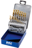 BOHRCRAFT Drill Bits | 1124 TiN Twist Drill Bits 19 pc Set ⌀1-10mm in Steel