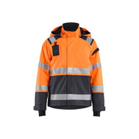 BLAKLADER 4987 High Vis Jacket Hi-Vis Orange / Mid Grey (Men) in Waterproof Stretch Laminated Polyester Twill