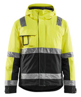 BLAKLADER Polyester Waterproof Jacket  High Vis Yellow  Jacket  for Electricians that have Full Zip  available in Australia and New Zealand