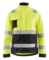 BLAKLADER Jacket | 4903 Womens High Vis Yellow /Black  Shell Jacket with Full Zip Reflective Tape in Polyester