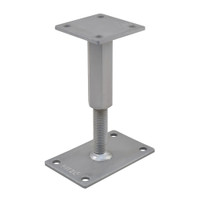 PITZL R / L Post Base M24 Height Adjustable 227mm High Right / Left Thread; Rectangular Upper Plate