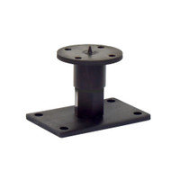 PITZL PTP Post Base M24 Plug-In/Height Adjustable 99mm High Black – product display image; Steel, Application Timber Construction, Range PTP easy