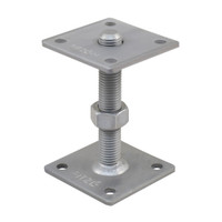 PITZL THREADED ROD Post Base M24 Threaded Rod / Height Adjustable 150 mm Threaded Rod; Base 100 × 100 × 6 mm