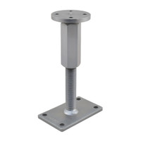 PITZL HEAVY DUTY Post Base M30 Height Adjustable 285mm High Round Upper Plate – product display image; Steel, Application Timber Construction, Range PTP plus
