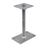 PITZL THREADED ROD Post Base M24 Threaded Rod / Height Adjustable 250 mm Threaded Rod; Base 160 × 100 × 6 mm