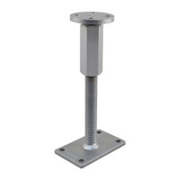 PITZL HEAVY DUTY Post Base M30 Height Adjustable 335mm High Round Upper Plate – product display image; Steel, Application Timber Construction, Range PTP plus