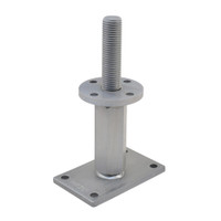 PITZL R / L Post Base M30 Height Adjustable 150mm High Right / Left Thread; Round Upper Plate Ø100x6mm