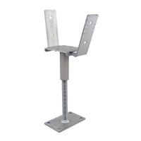 PITZL R / L Post Base M24 Height Adjustable 326mm High Right / Left Thread; Lateral Adjustment 130-190mm