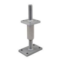 PITZL R / L Post Base M30 Height Adjustable 245mm High Right / Left Thread; Round Upper Plate Ø100x6mm