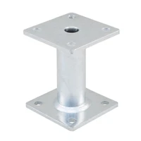 PITZL RIGID Post Base Fixed 125mm High 100x100x6mm Upper and Lower Plates