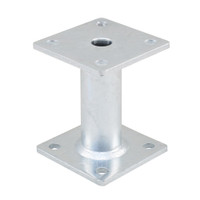 PITZL RIGID Post Base Fixed 125mm High 100x100x6mm Upper and Lower Plates