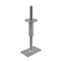 PITZL R / L Post Base M24 Height Adjustable 277mm High Right / Left Thread; Round Upper Plate Ø100x6mm