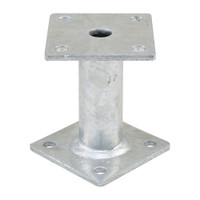 PITZL RIGID Post Base Fixed 125mm High 45° Offset Upper Plate