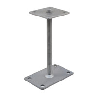 PITZL THREADED ROD Post Base M20 Threaded Rod / Height Adjustable 250 mm Threaded Rod; Base 160 × 100 × 6 mm; Upper 100 × 100 × 6 mm