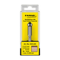 FAMAG 3101 Router Bit 12.7mm x 25.4mm 8 Shank Flush Trim Ball Bearing