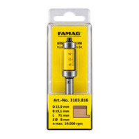 FAMAG 3103 Flush Trim 15.9 x 19.1 8mm Router Bit - Display